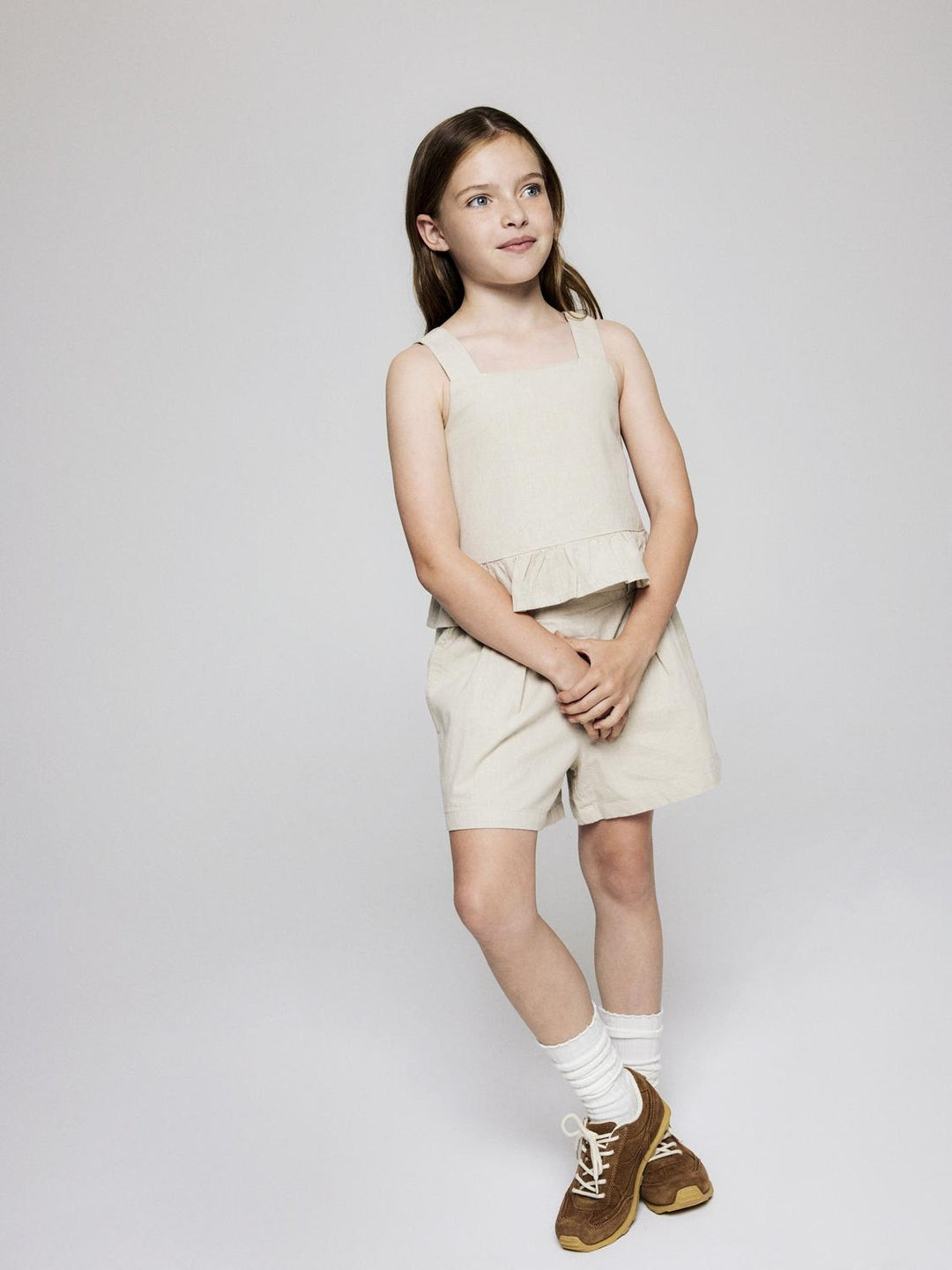 Kinder Shorts FALINNEN Peyote Regular Fit