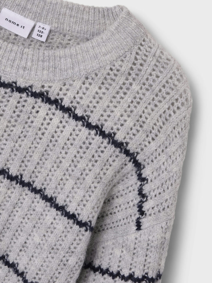 Kinderpullover TITINA Hellgrau Melange Regular Fit