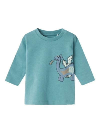 Baby longsleeve DRUM Mineral Blue