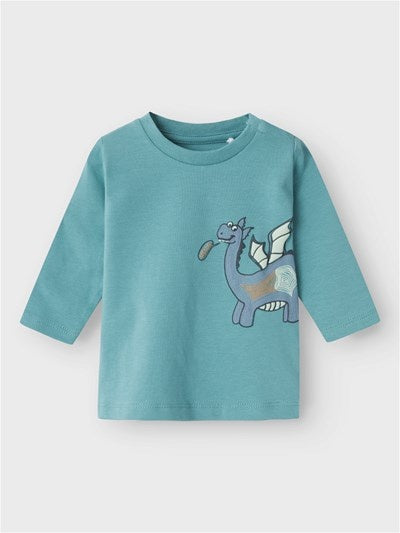 Baby longsleeve DRUM Mineral Blue