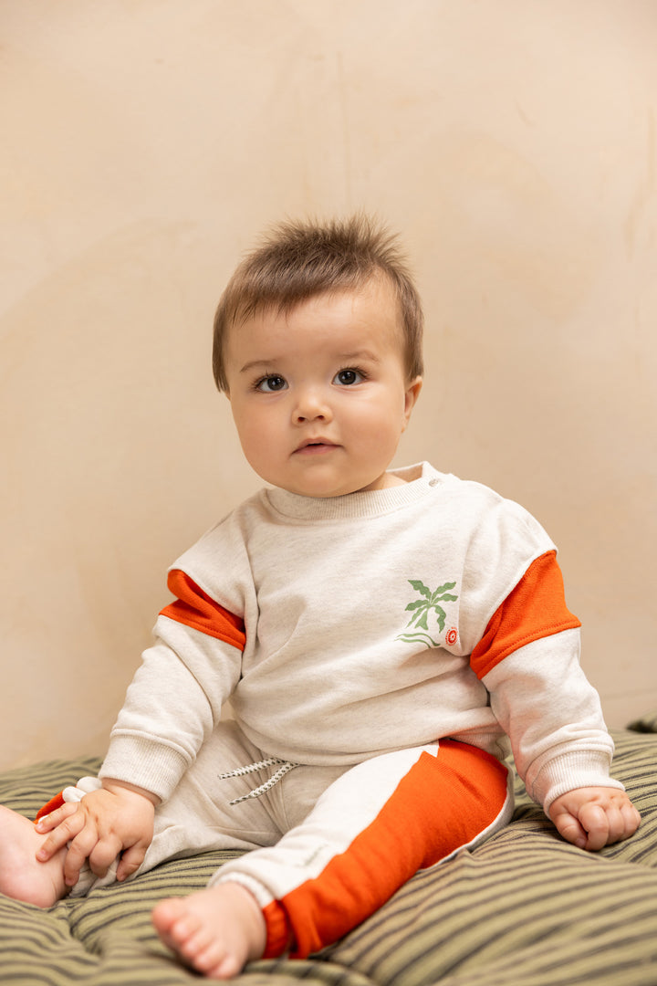 Broek Oliver regular fit Oatmeal Melange BEIGE