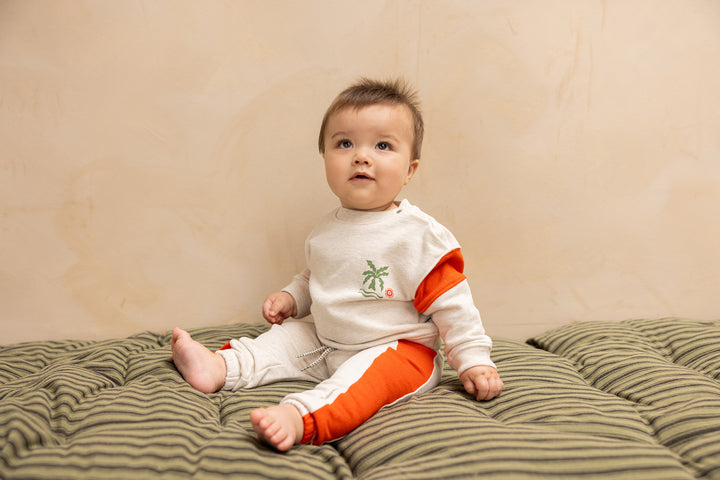 Broek Oliver regular fit Oatmeal Melange BEIGE