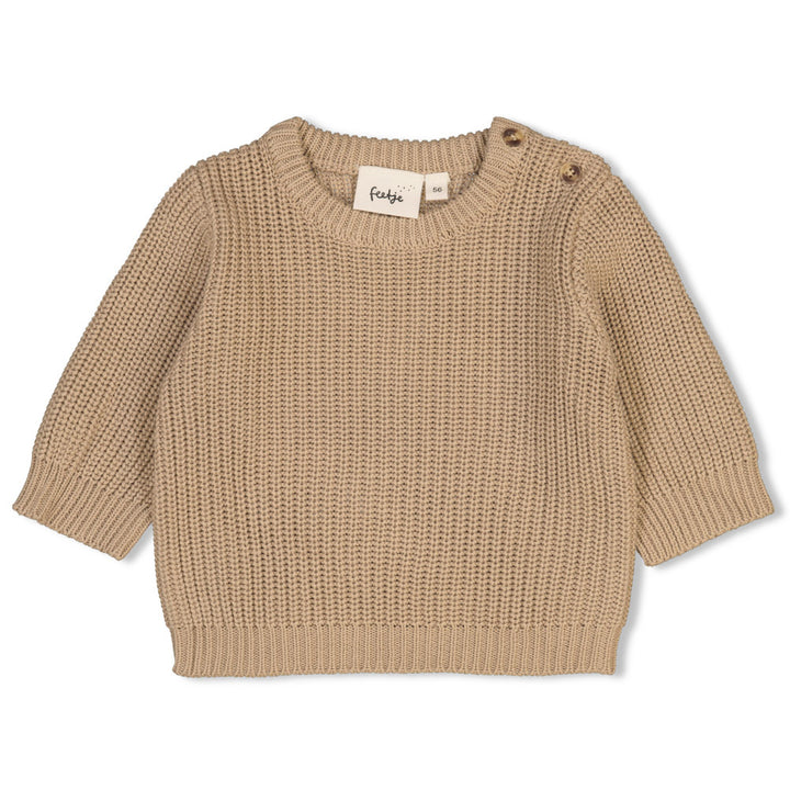 Sweater gebreid Taupe - The Magic is in You