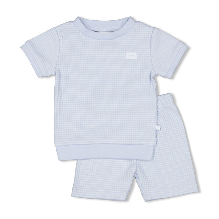 Waffelpyjama Babyblue Shortama Waffel - Sommer Spezial