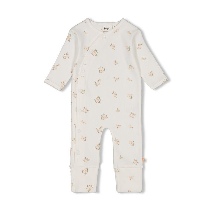 Pak omslagvoet Flowers Offwhite