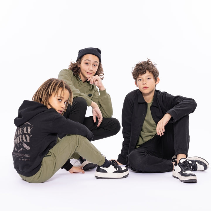 Hoody dropped shoulder Black