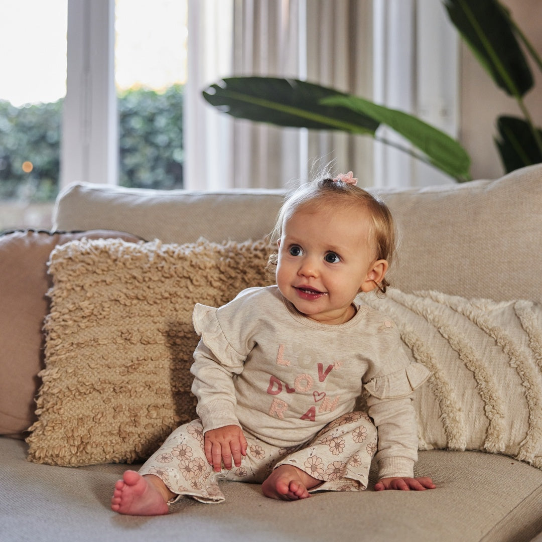 Trui dropped shoulder Off - white - 01 Girls lovely