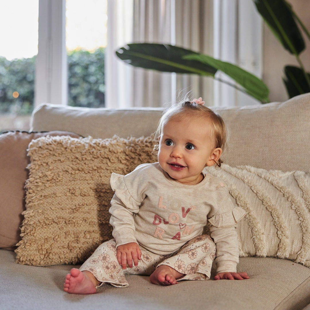 Flared broek Off white - 01 Girls lovely