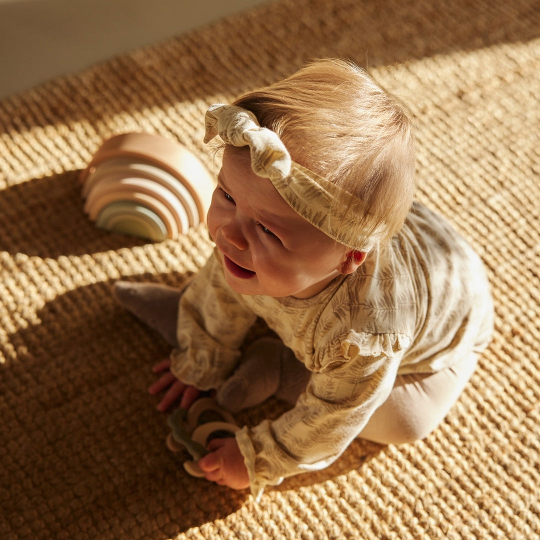 2 - Teiliges Set + Haarband Off White - 02 Mädchen hübscher Herbst