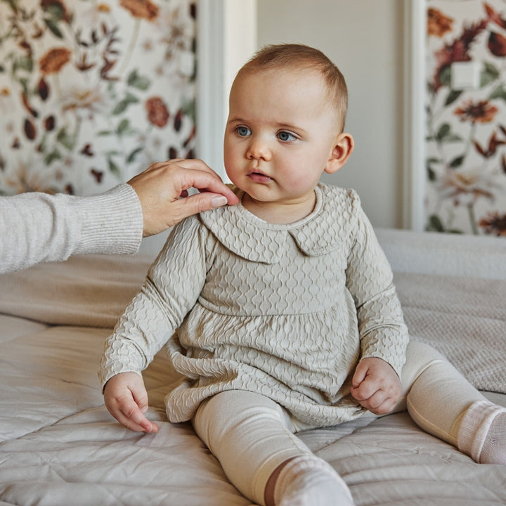 Jurk ls Beige grey - 02 Girls pretty fall