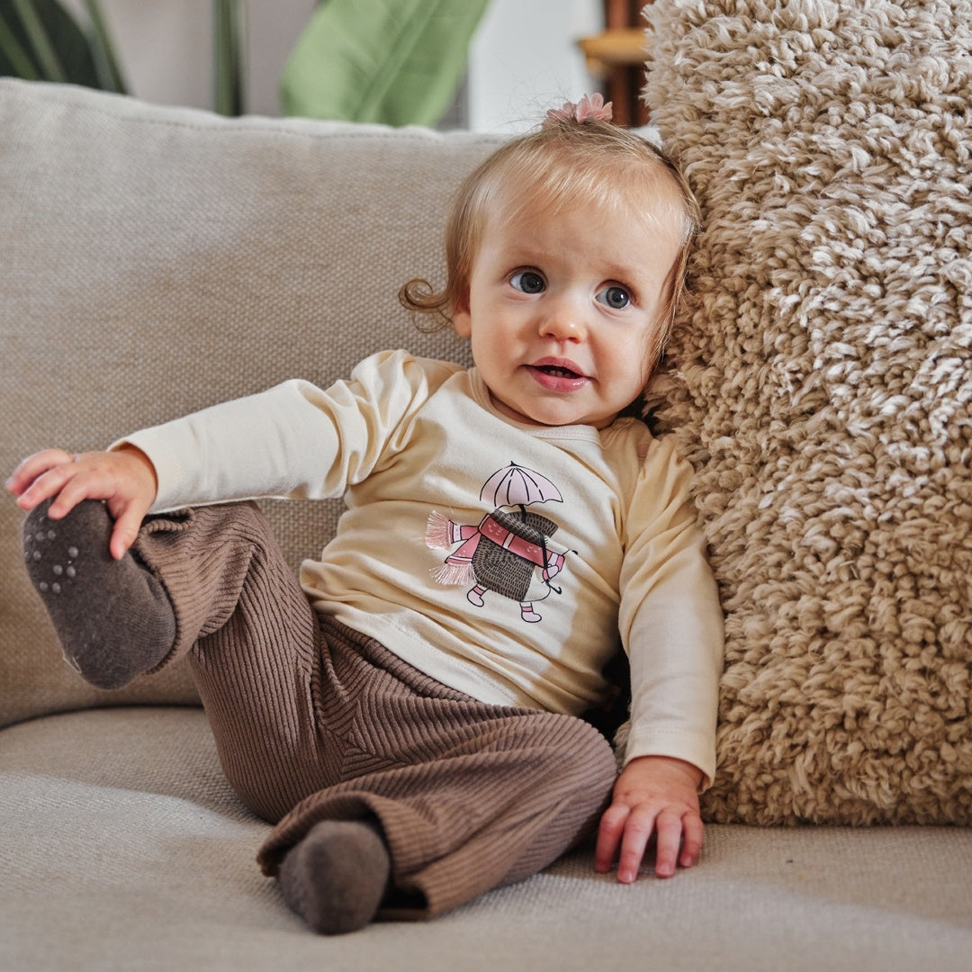 Longsleeve Off white - 03 Girls berry