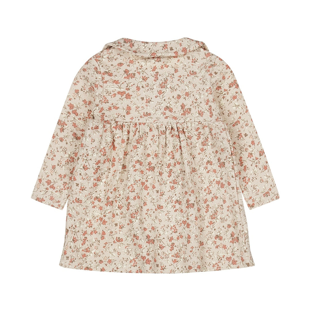 Jurk ls Beige grey - 03 Girls berry