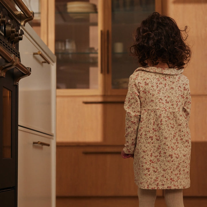 Jurk ls Beige grey - 03 Girls berry