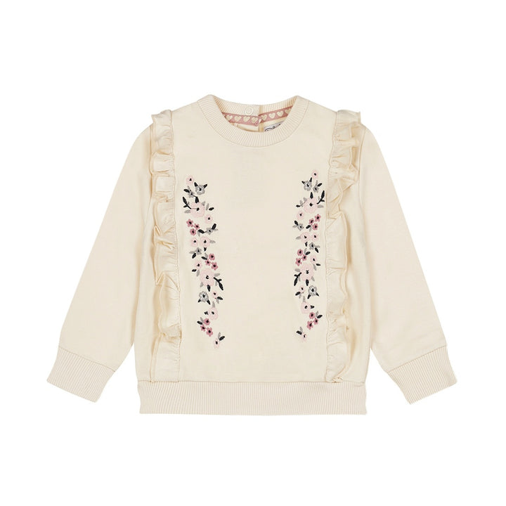 Trui Off white - 04 Girls little flower