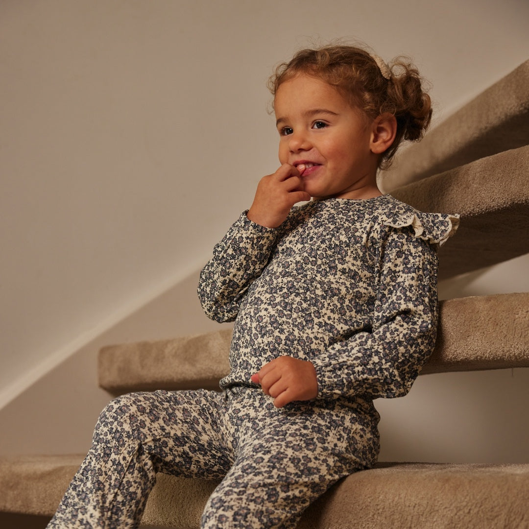 Ausgestellte Hose Off white - 04 Mädchen kleine Blume