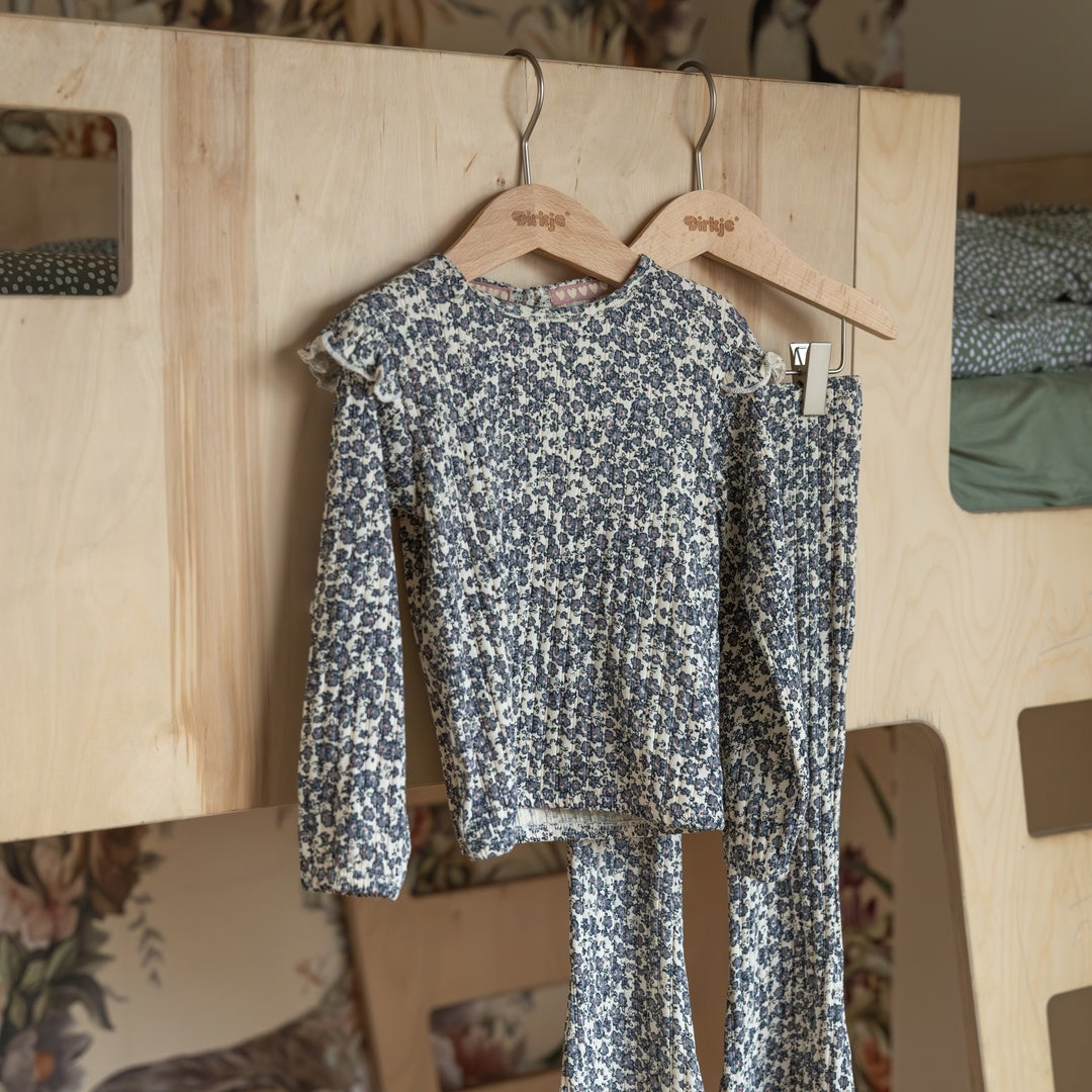 Ausgestellte Hose Off white - 04 Mädchen kleine Blume