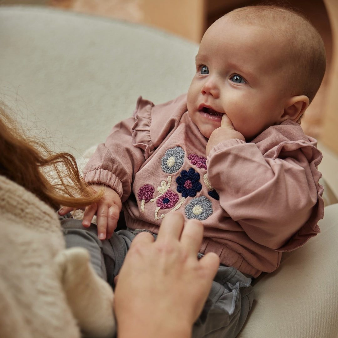 Trui loose fit Light mauve - 04 Girls little flower