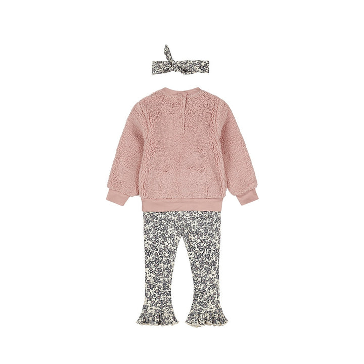 2 - Delig set + haarband Light mauve - 04 Girls little flower