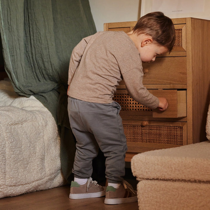 Longsleeve dropped shoulder Faded brown - 01 Boys safari friends B