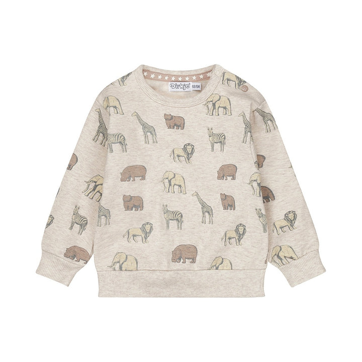 Trui loose fit Pebble - 01 Boys safari friends A