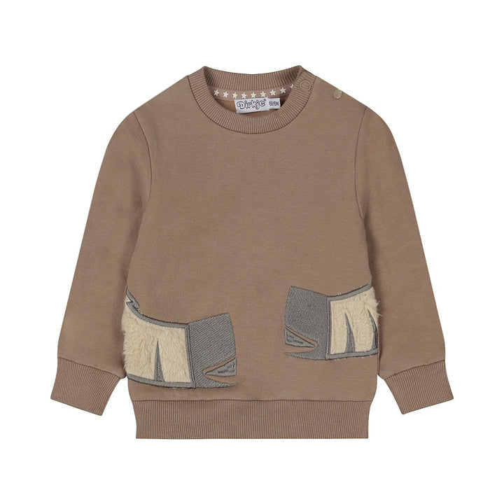 Trui Faded brown - 01 Boys safari friends A