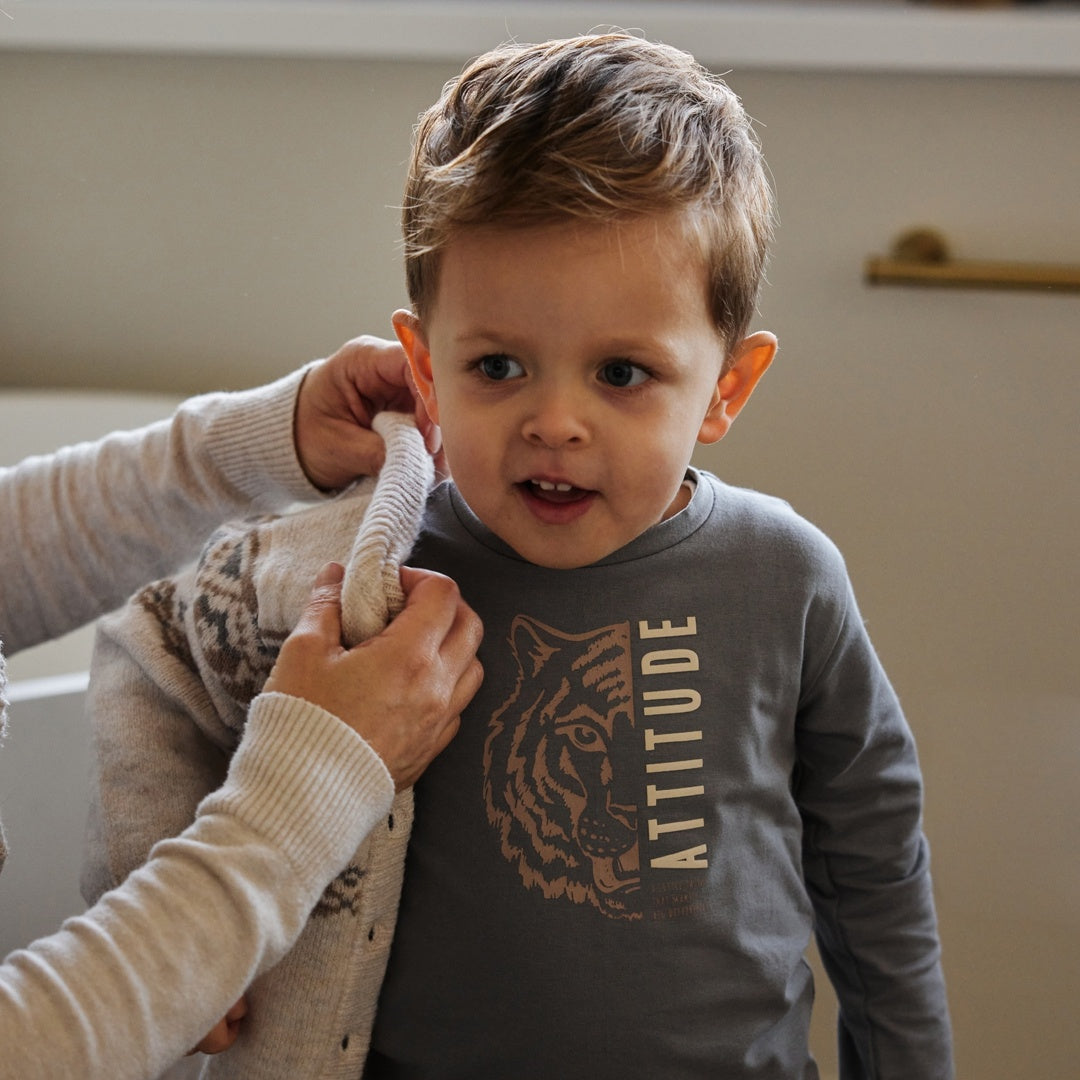 Longsleeve Grey - 01 Boys safari friends B