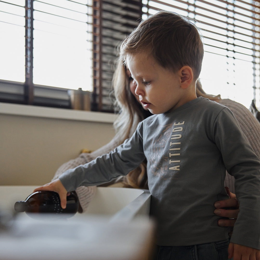 Longsleeve Grey - 01 Boys safari friends B