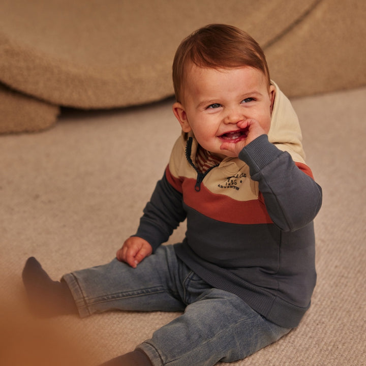 Trui with hood Navy - 03 Boys wildland