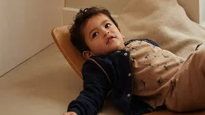 T - shirt 2 pack dropped shoulder Taupe + Navy - 04 Boys space