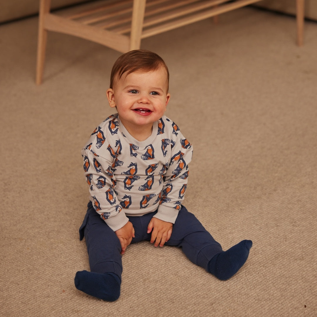 Trui dropped shoulder Light grey - 05 Boys woodland