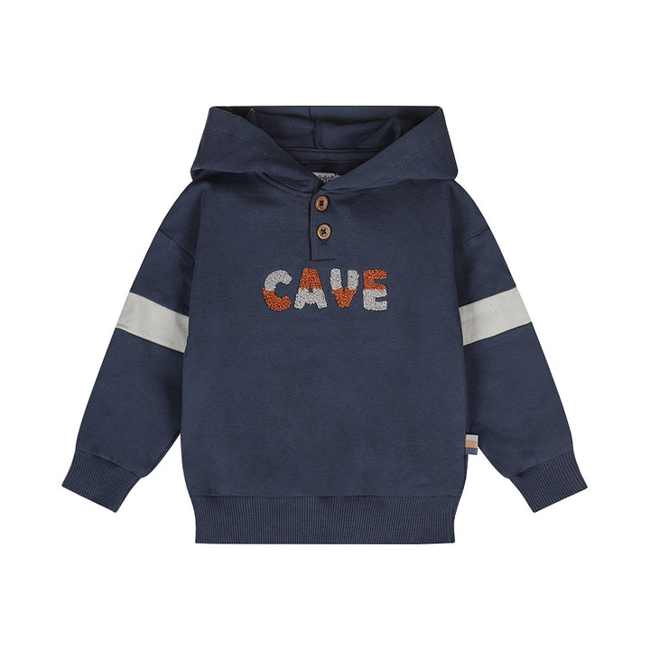Trui with hood dropped shoulder Navy - 05 Boys woodland