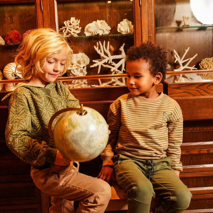 Trui dropped shoulder with crewneck Dark sand