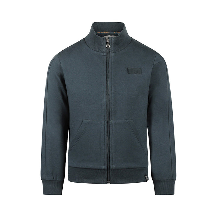 Vest with collar Steel blue