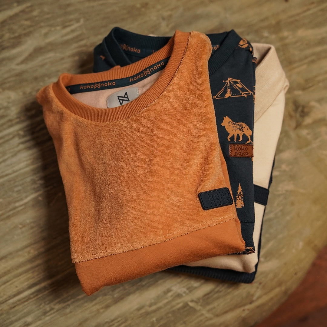 Trui with crewneck Camel