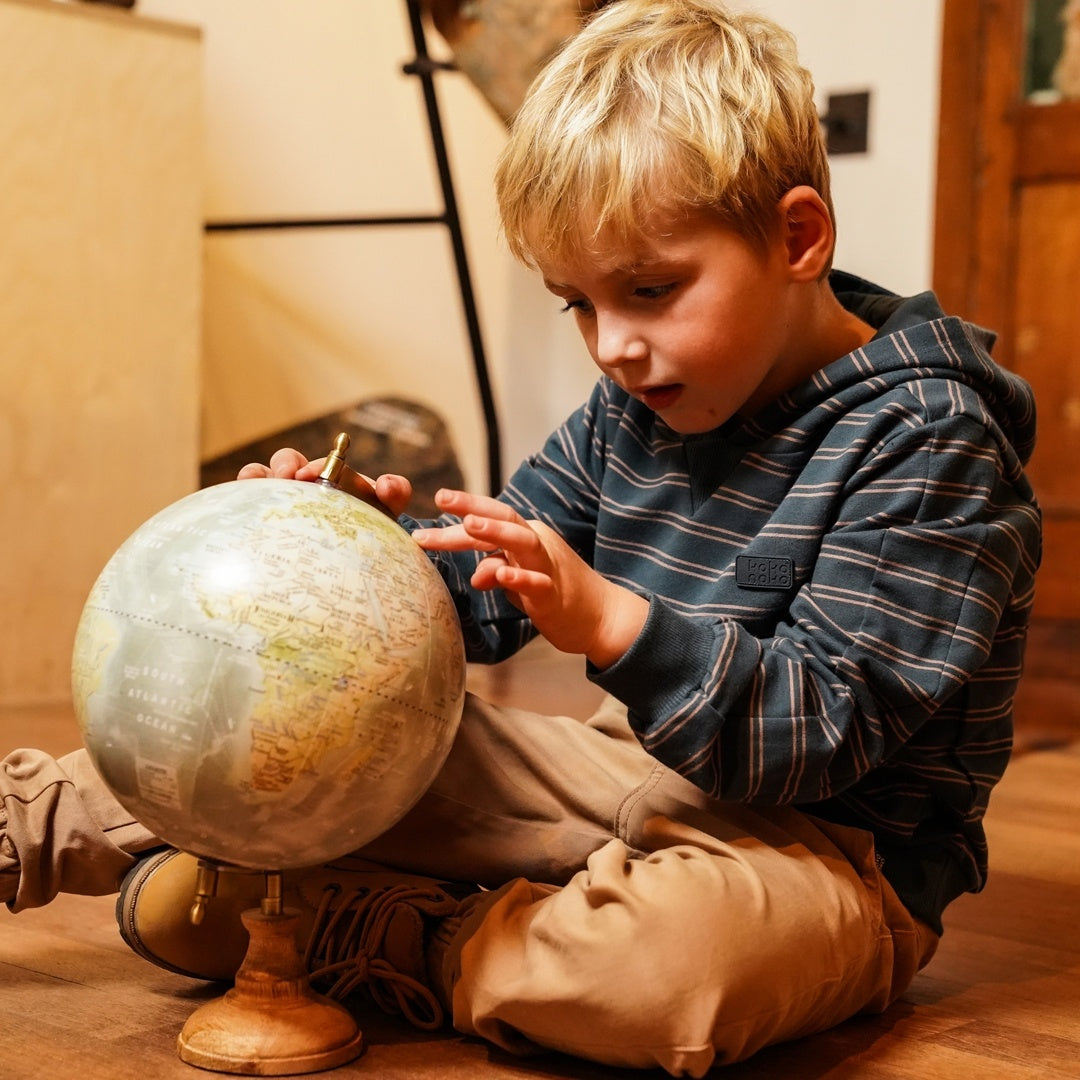 Trui with hood Steel blue