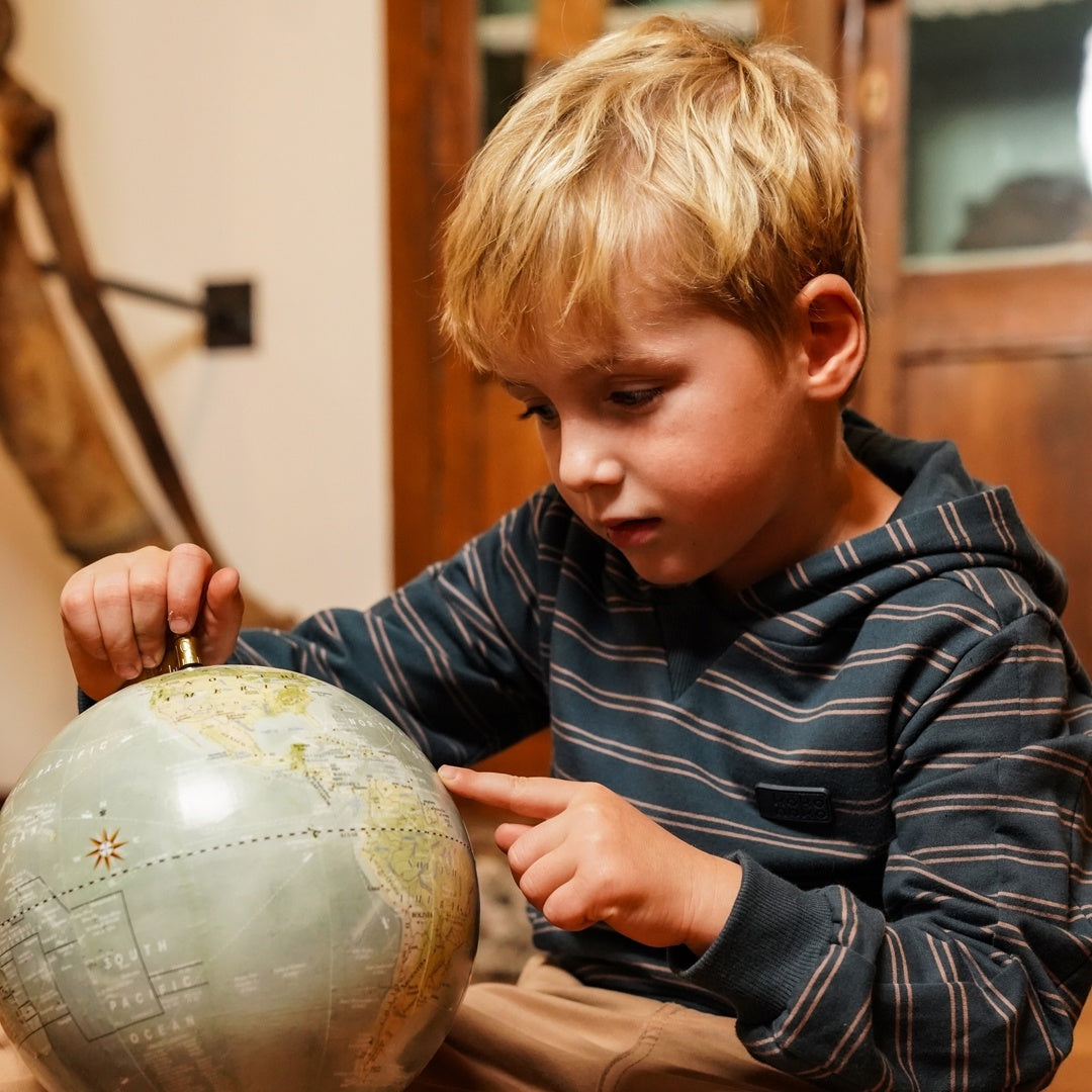 Trui with hood Steel blue