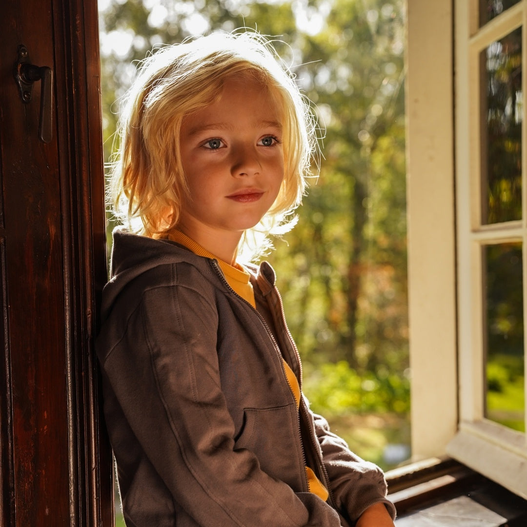 Vest with hood Mid Grey