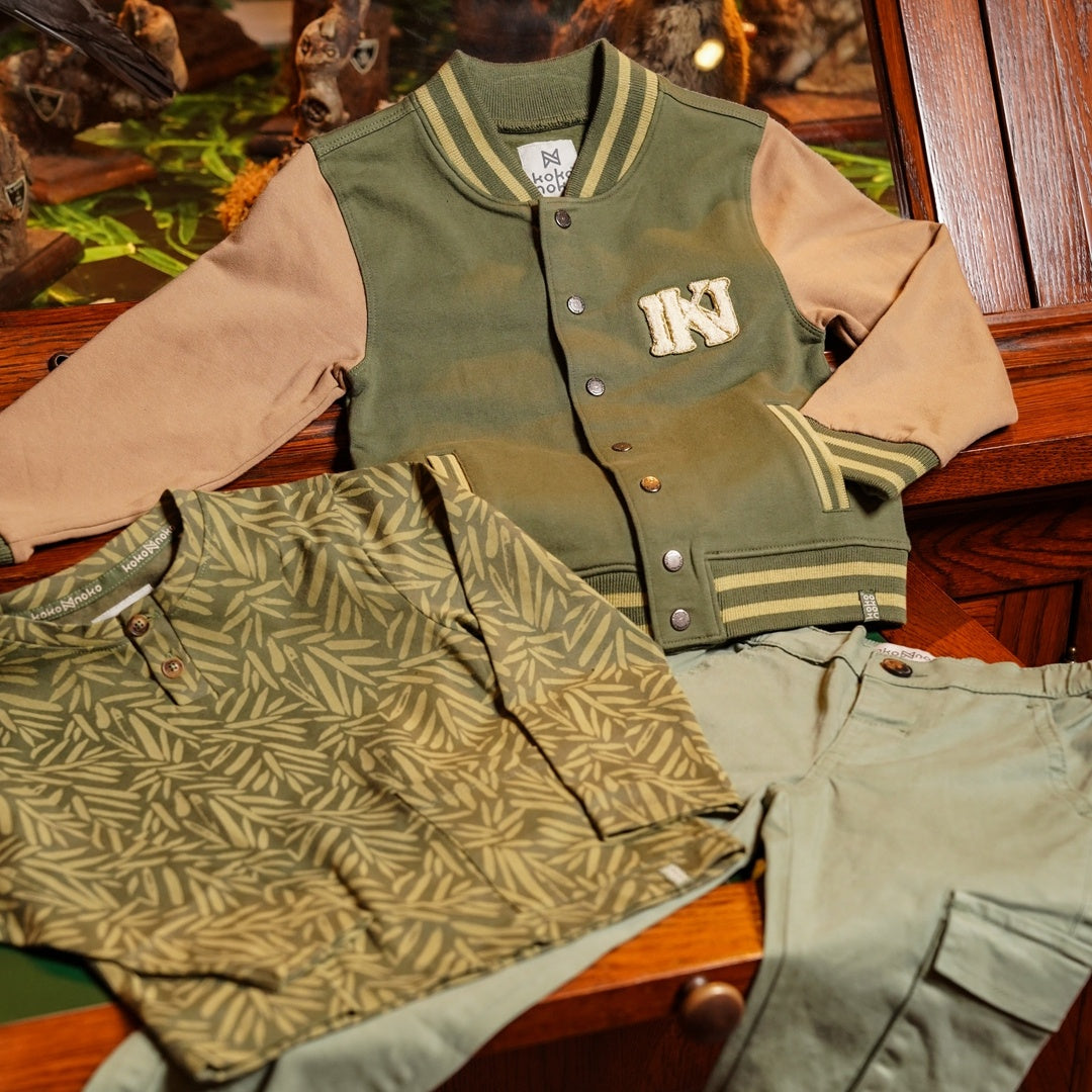 Broek loose fit cargo Green