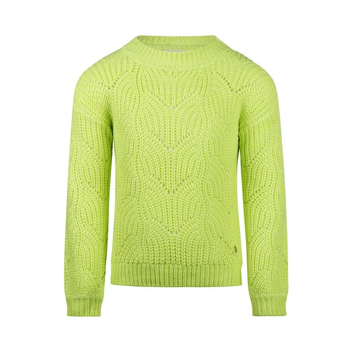 Pullover mit überschnittenen Schultern Limette