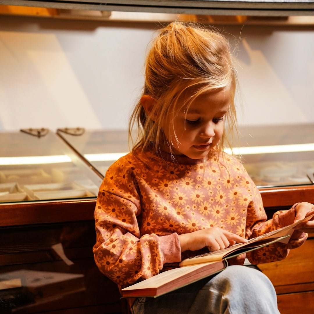 Trui dropped shoulder Dark old pink