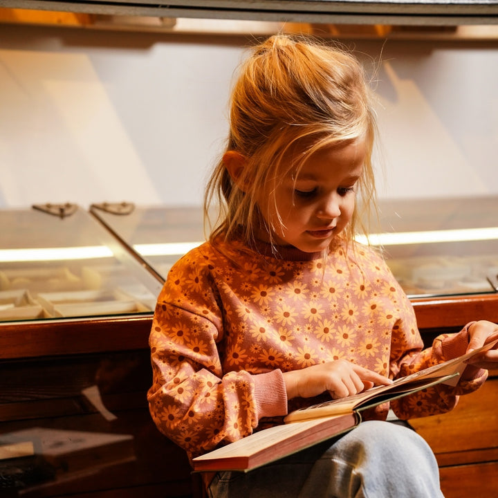 Trui dropped shoulder Dark old pink