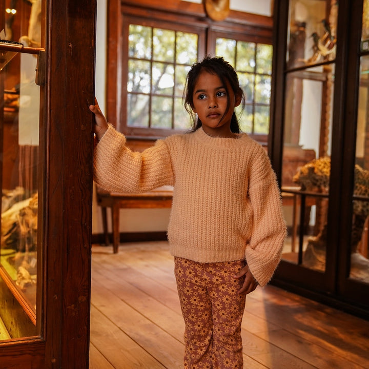 Legging flared Dark old pink