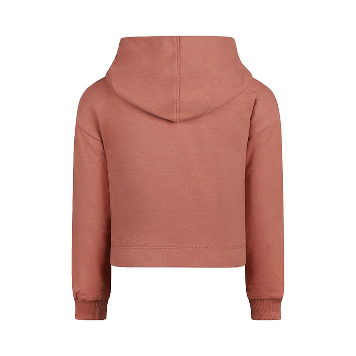 Trui dropped shoulder with hood Dark old pink
