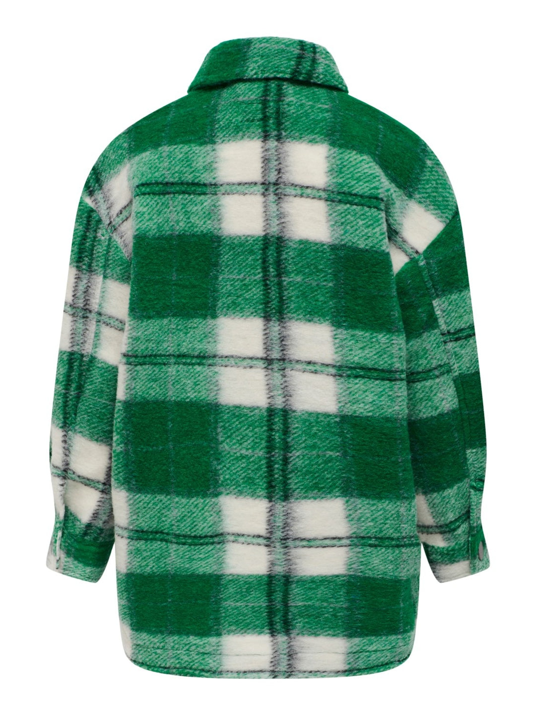 Kids winterjas NEWANDREA LONG SHACKET Green Bee Cloud Dancer/Black