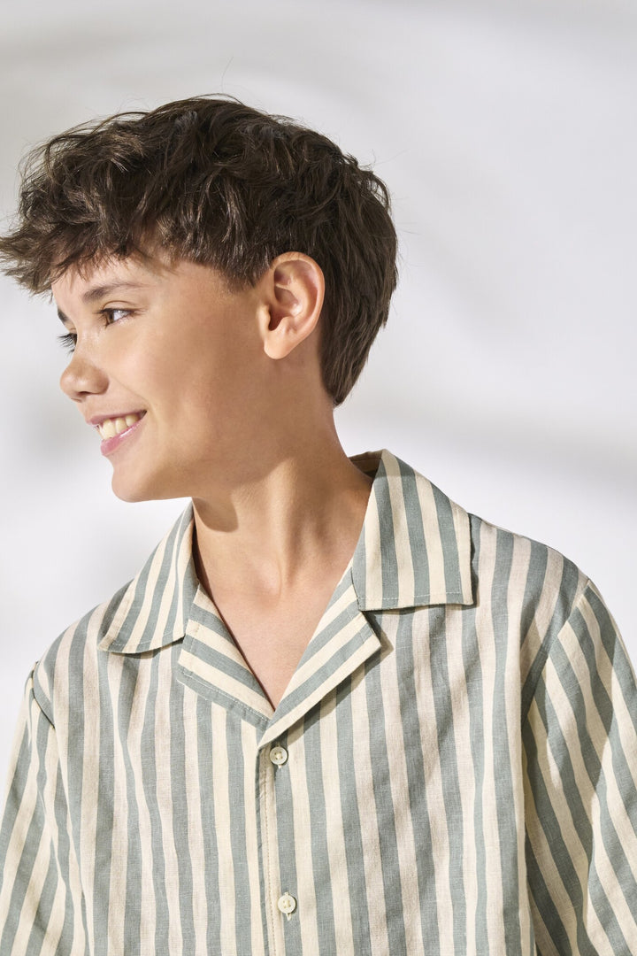 Blouse MATTIE Iceberg Green Ecru Regular Fit