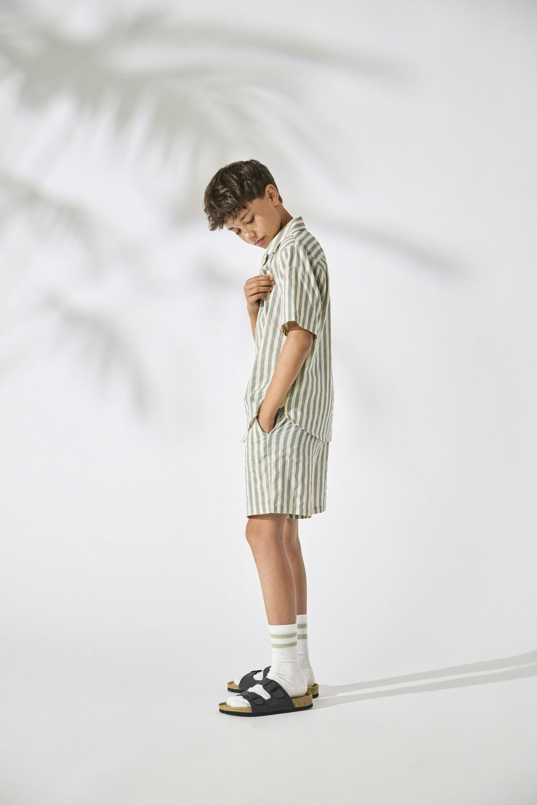 Short MATTIE Iceberg Green Ecru Regular Fit