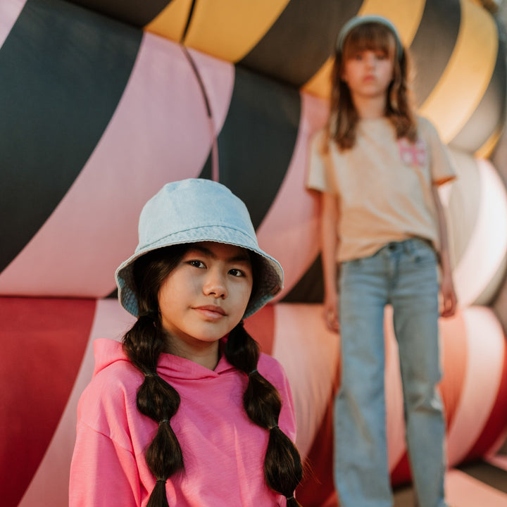 Trui with hood dropped shoulder Fuchsia - girls 3