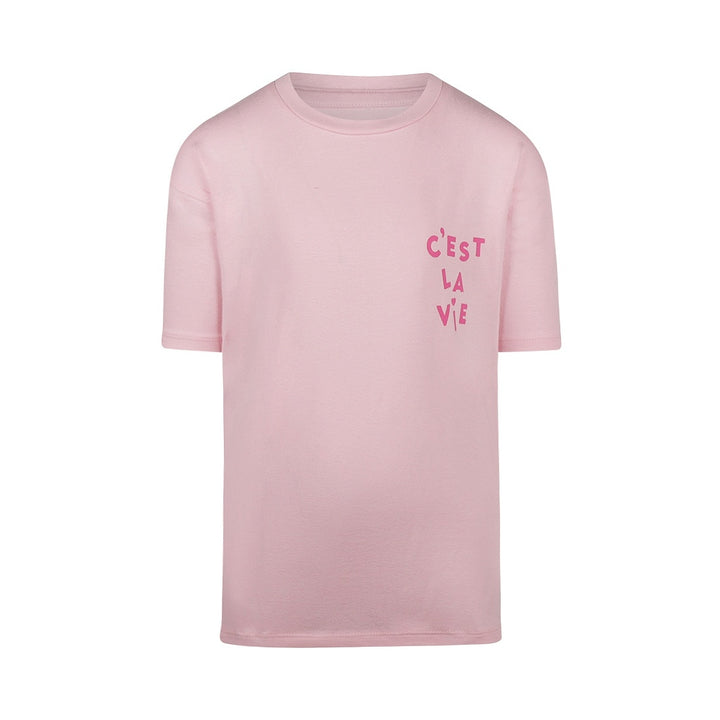 T - shirt dropped shoulder Light pink - girls 3