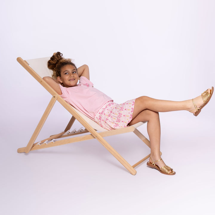 T - shirt dropped shoulder Light pink - girls 3