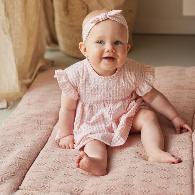 Jurk + haarband Light coral - 01 Girls sweet